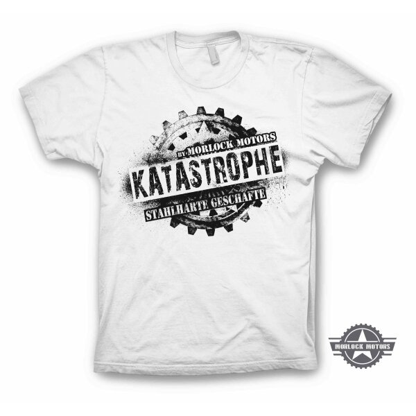 Unisex Premium T-Shirt KATASTROPHE wei&szlig;/schwarz L